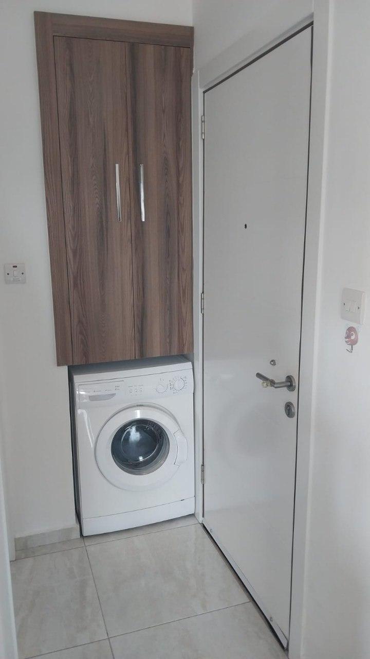 Washing machine and storage cabinet by the entrance